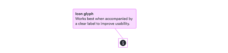 Icon glyph: works best when accompanied by a clear label to improve usability.